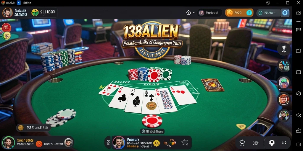 Tangkapan layar 138ALIEN menampilkan aksi seru dalam permainan Poker.