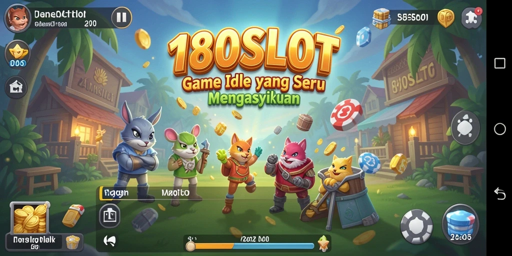 Screenshot utama 180SLOT menampilkan gameplay menyenangkan dan karakter aktif.
