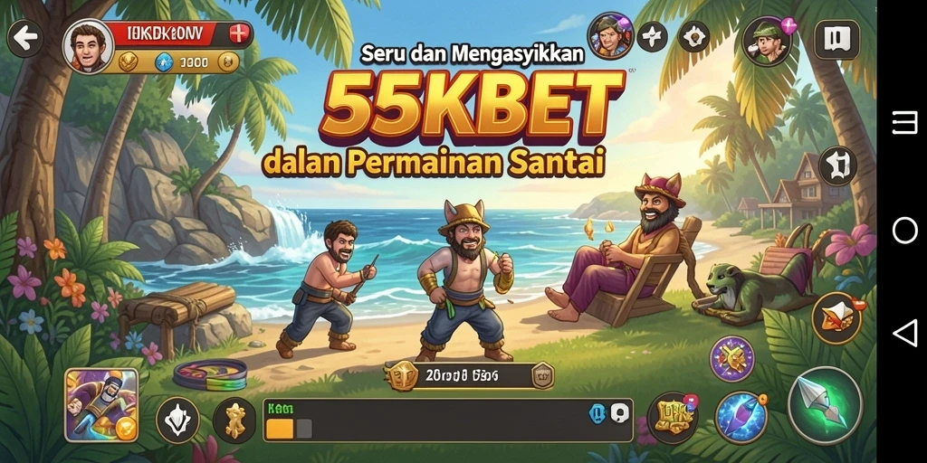 Tampilan gameplay 55KBET yang menarik dan penuh warna.