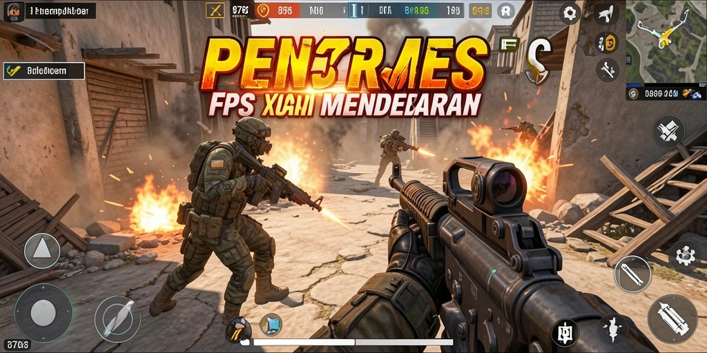 Tangkapan layar menampilkan aksi mendebarkan dari game FPS.