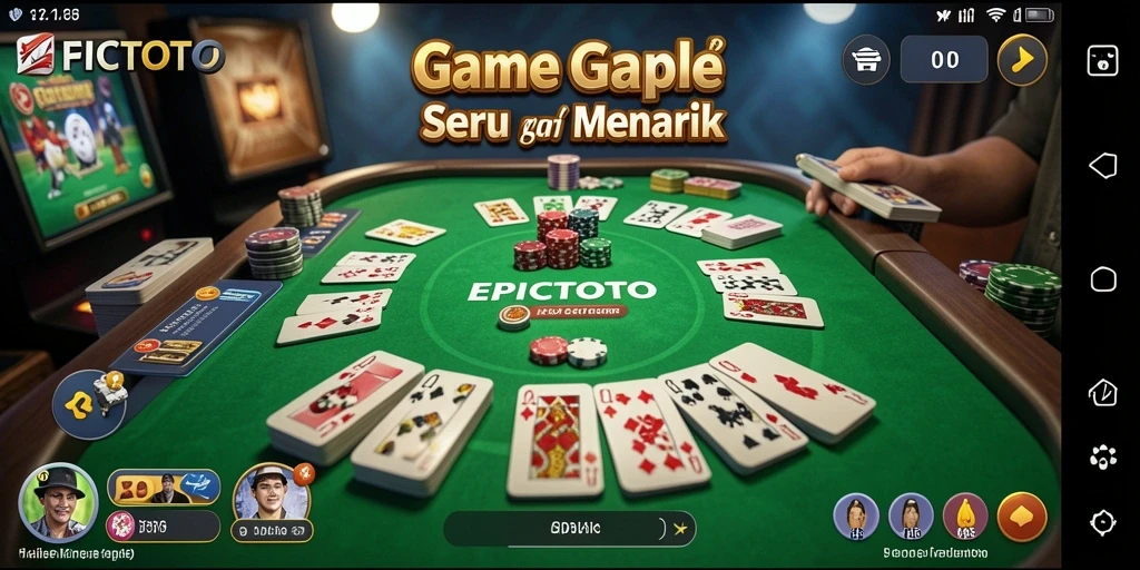 Tampilan gameplay Gaple yang seru dan interaktif.
