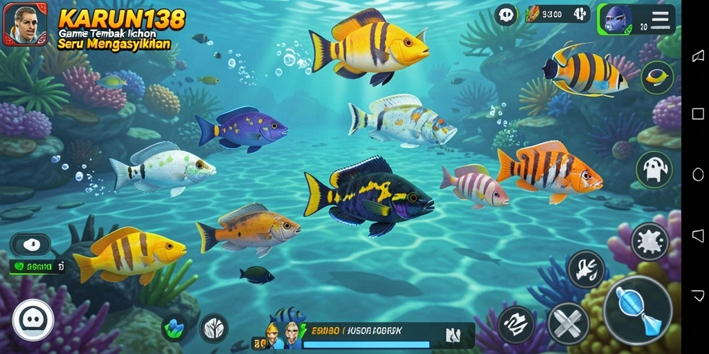 Tampilan gameplay Tembak Ikan yang seru dan menantang.