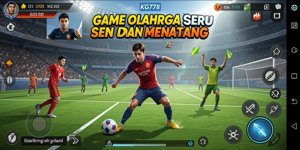 Tangkapan layar KG778 menampilkan aksi seru pertandingan olahraga.