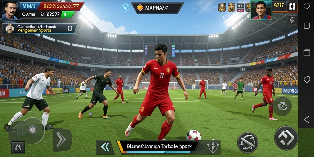 Tangkapan layar utama MAPNA777 dengan gameplay seru olahraga.