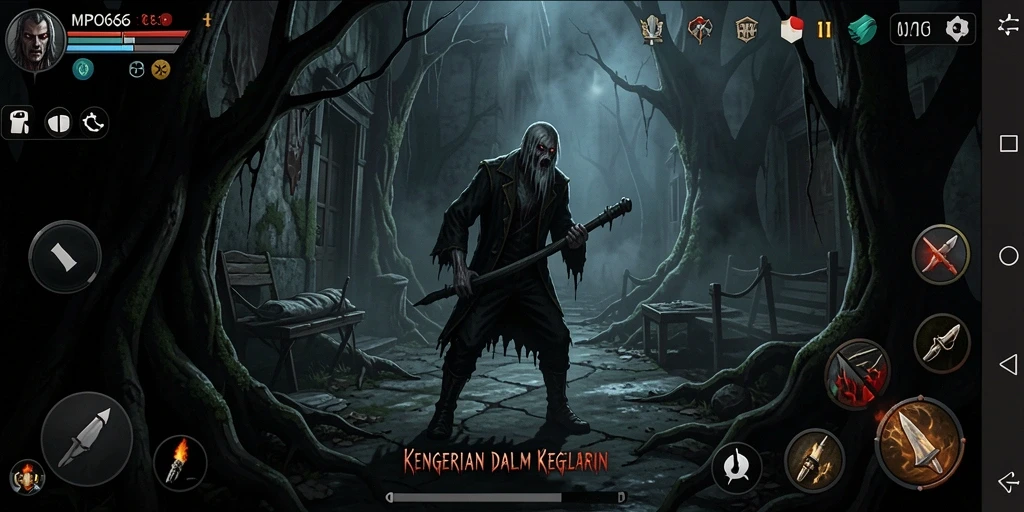 Tampilan menyeramkan dari gameplay MPO666 dengan suasana horror yang menegangkan.