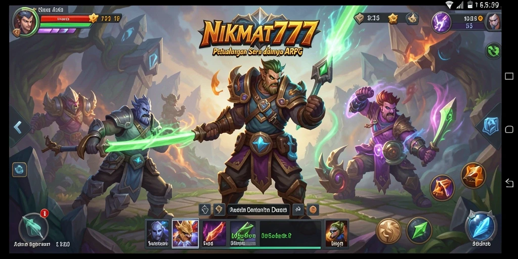Screenshot utama NIKMAT777 menunjukkan aksi seru dalam pertempuran ARPG.