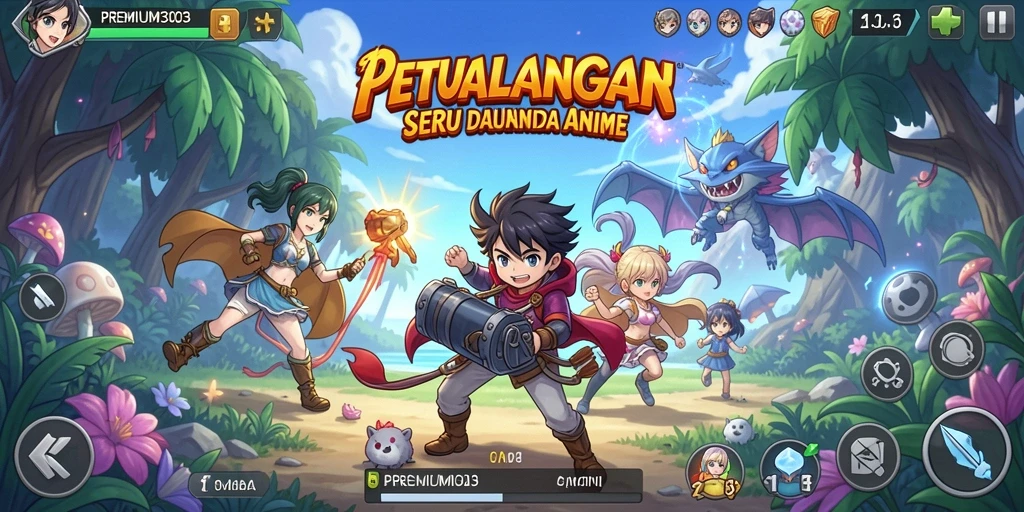 Tampilan gameplay menarik dari PREMIUM303 dengan karakter anime yang menawan.