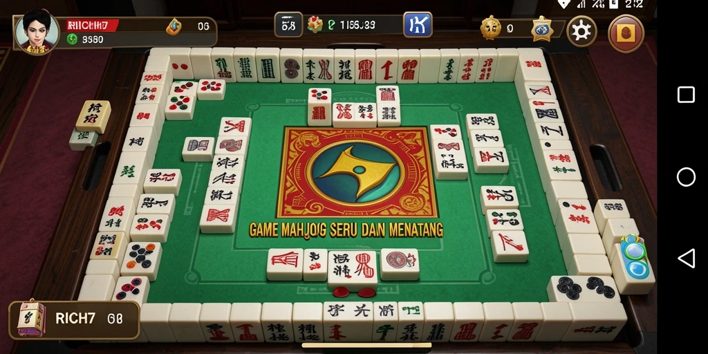 Tampilan gameplay RICH7 dengan berbagai papan Mahjong yang menantang.