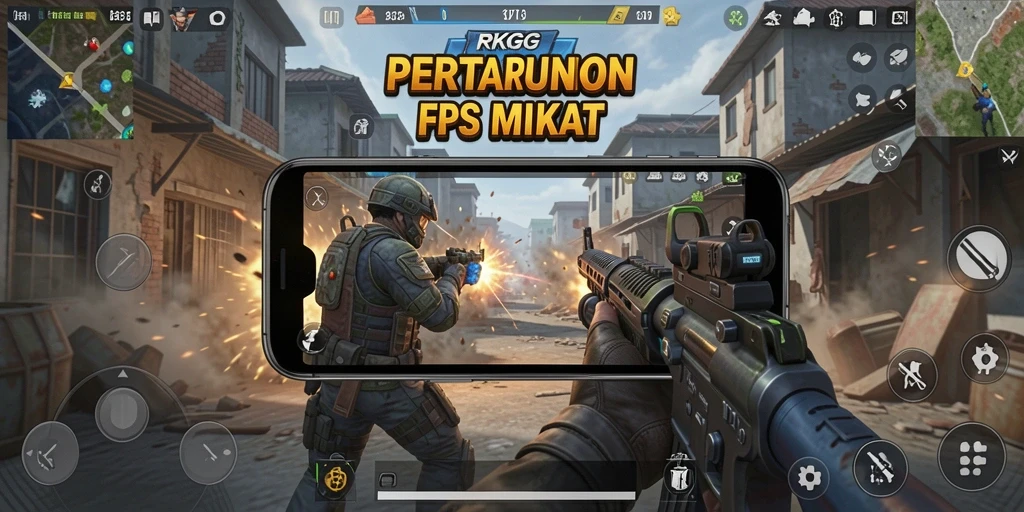 Tampilan gameplay RKGG yang menegangkan dalam mode FPS.