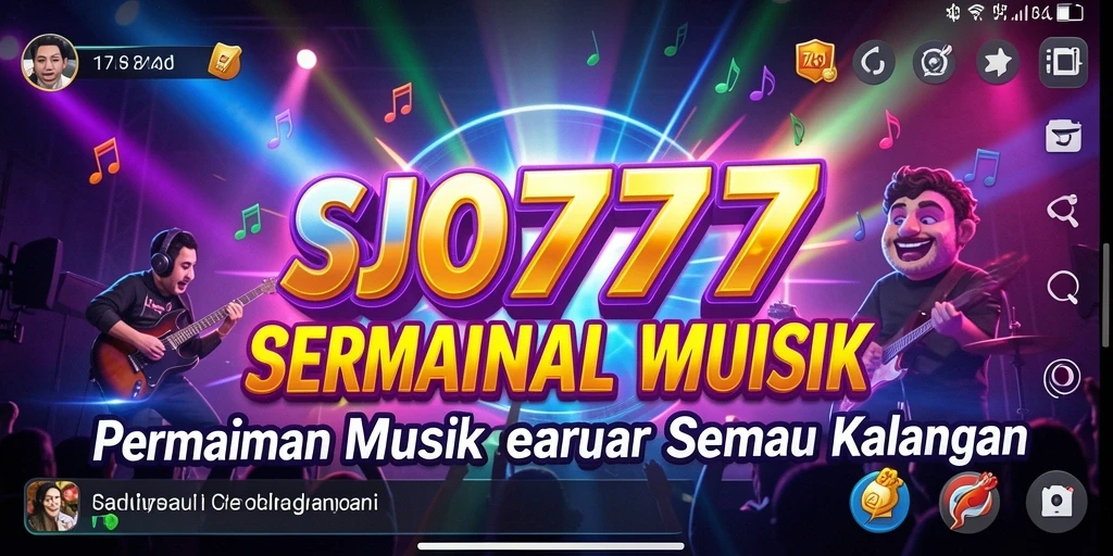 Tampilan gameplay SJO777 yang penuh warna dan energik.