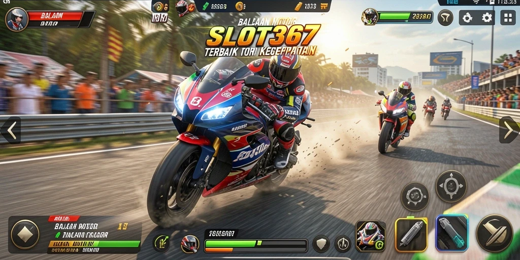 Tampilan gameplay <strong>SLOT367</strong> yang menuntut kecepatan dan ketepatan dalam balapan motor.