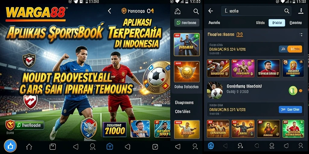 Tampilan menarik dari aplikasi sportsbook WARGA88.