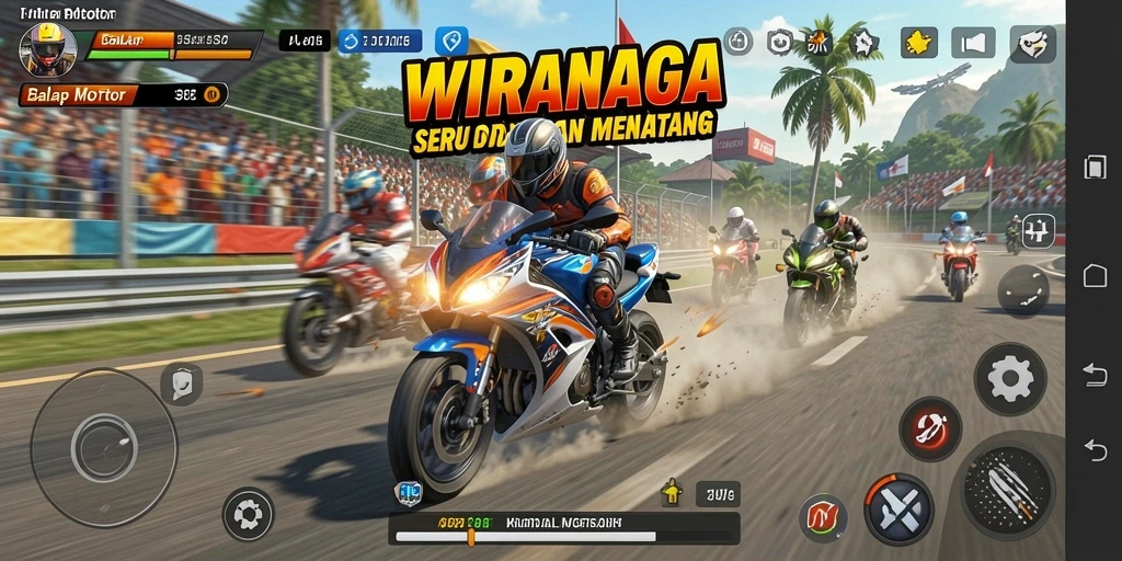 Tampilan gameplay seru dan mendebarkan dari WIRANAGA.